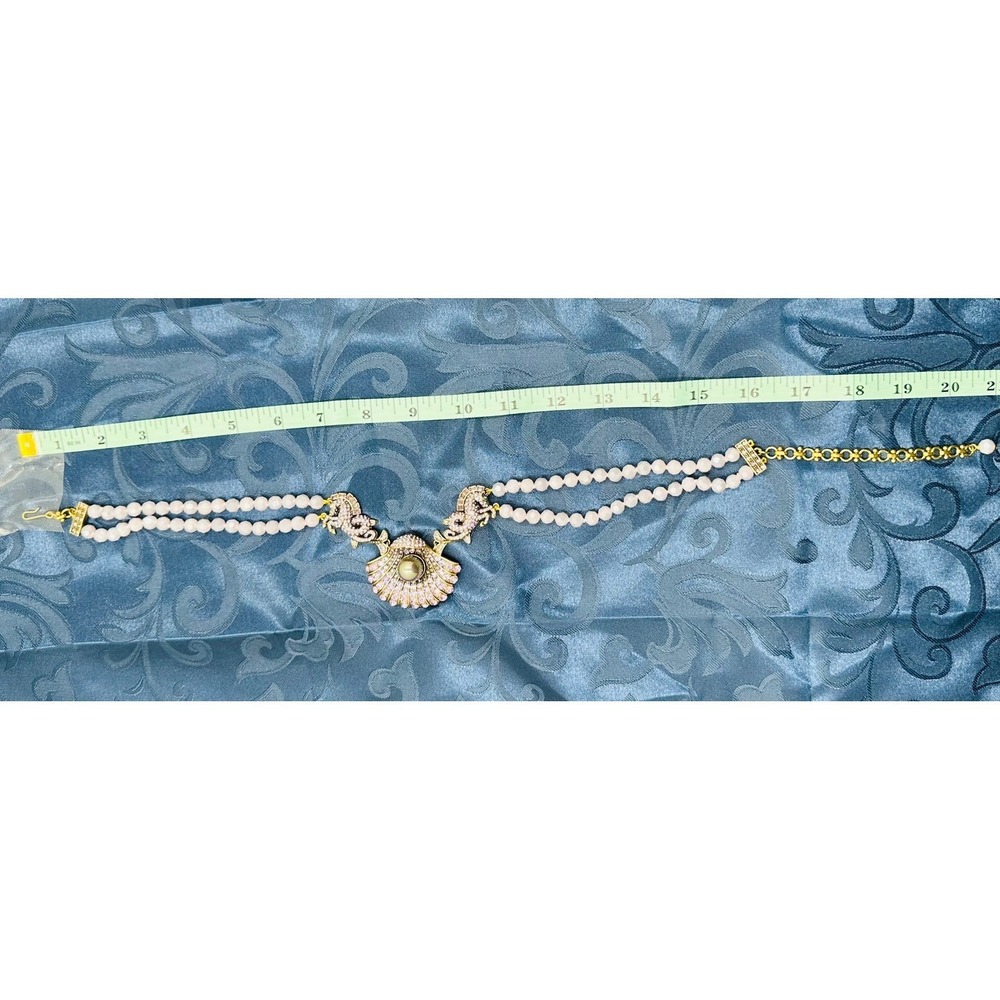 Heidi Daus "Ornament of the Sea"Seahorse Shell Beaded Double Strand Necklace *SD - Picture 5 of 14
